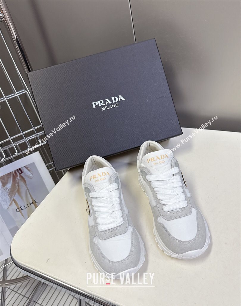 Prada Prax 2.0 Re-Nylon and suede sneakers White 2025 1E921N (MD-250603011)