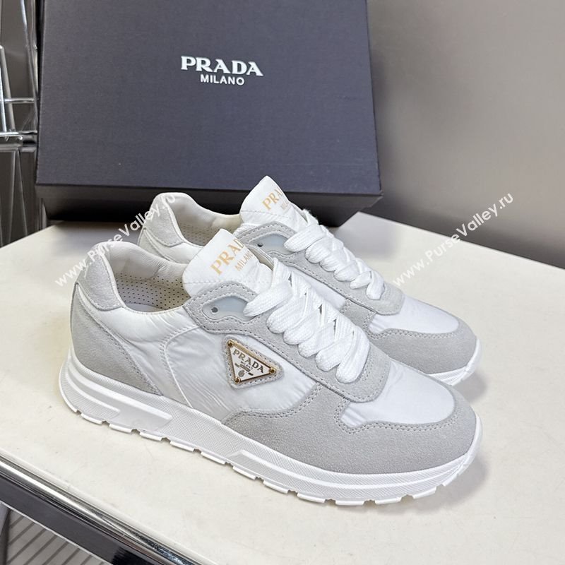 Prada Prax 2.0 Re-Nylon and suede sneakers White 2025 1E921N (MD-250603011)