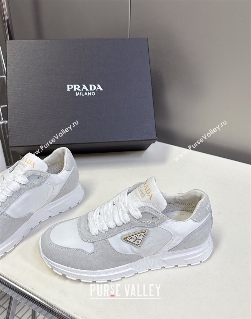 Prada Prax 2.0 Re-Nylon and suede sneakers White 2025 1E921N (MD-250603011)