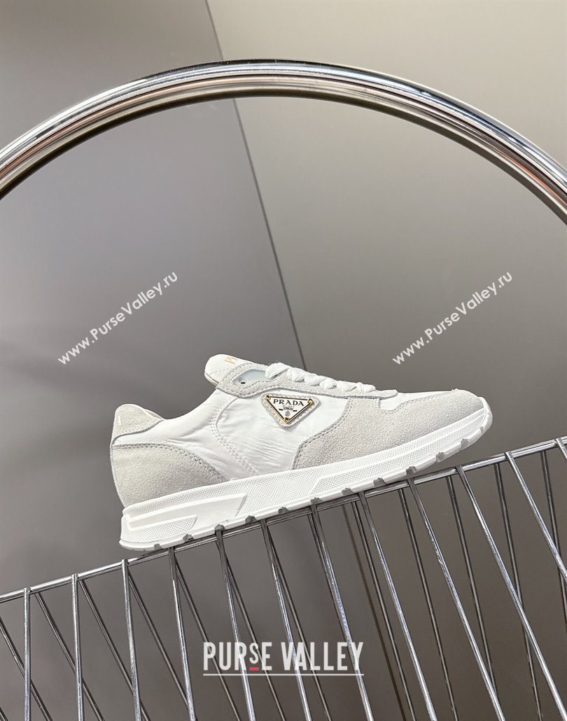 Prada Prax 2.0 Re-Nylon and suede sneakers White 2025 1E921N (MD-250603011)