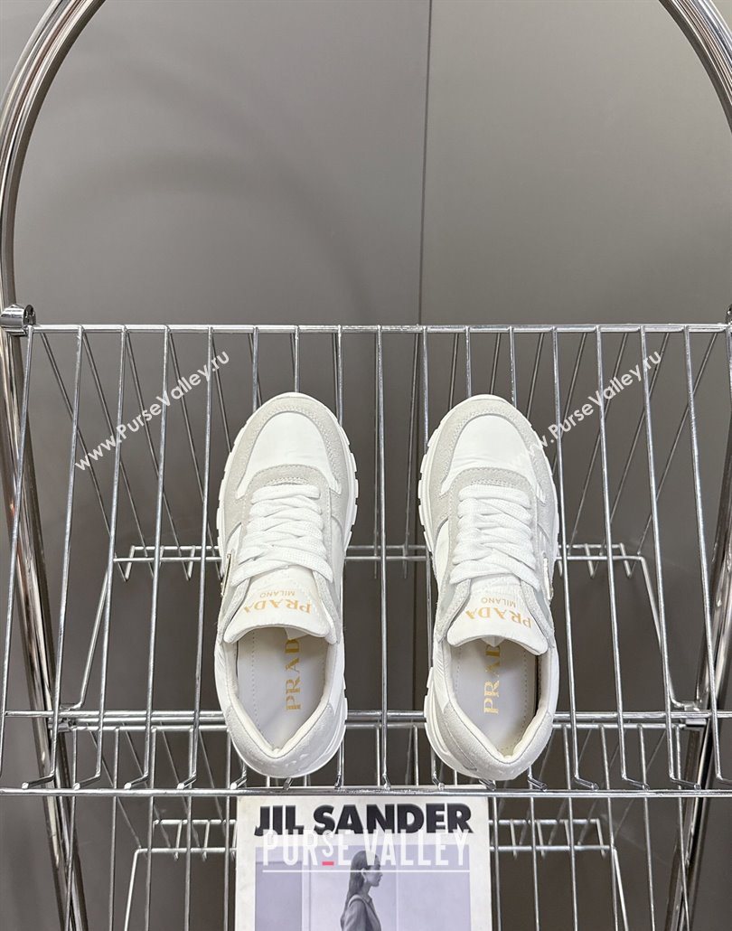 Prada Prax 2.0 Re-Nylon and suede sneakers White 2025 1E921N (MD-250603011)