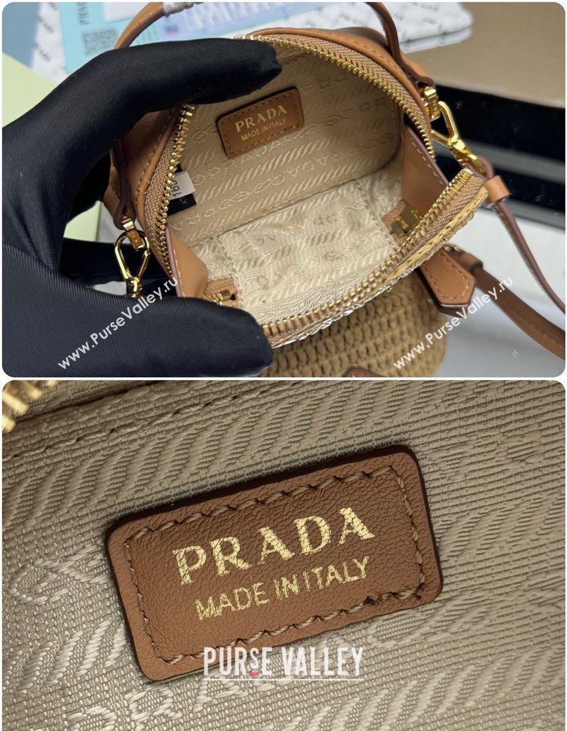Prada Crochet mini-pouch 1NR025 Beige 2025 (YZ-250626102)