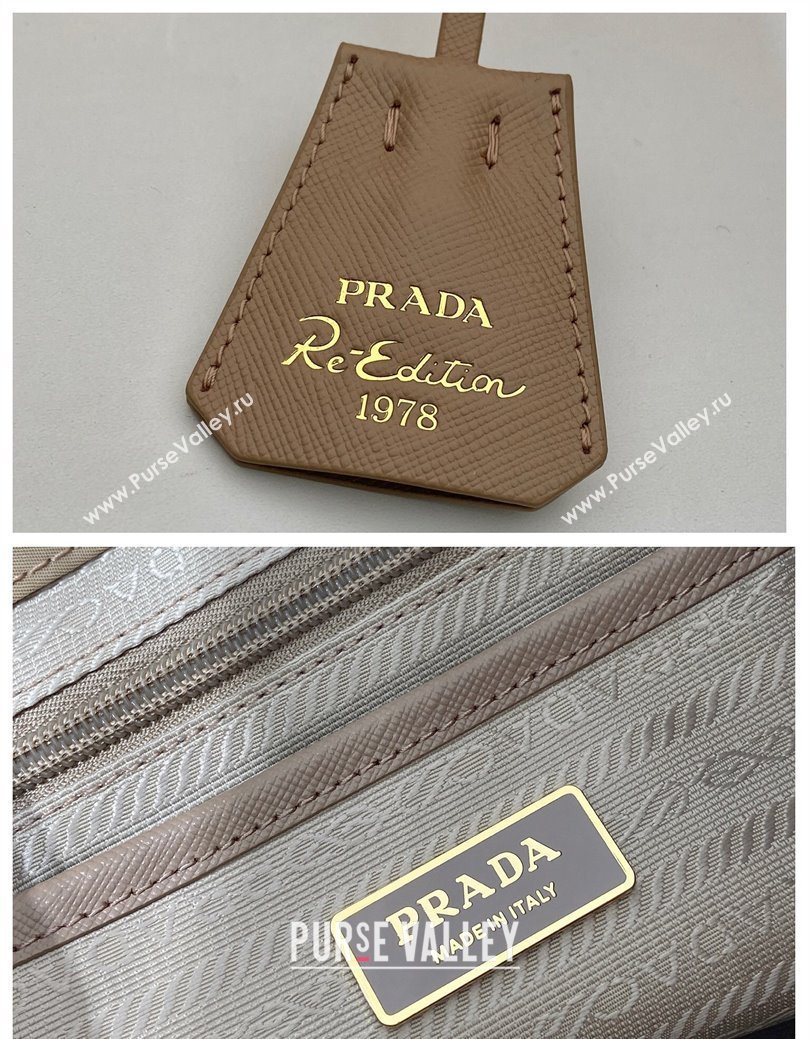 Prada Re-Edition 1978 small Re-Nylon backpack bag Beige 2025 1BZ677 (YZ-250626103)