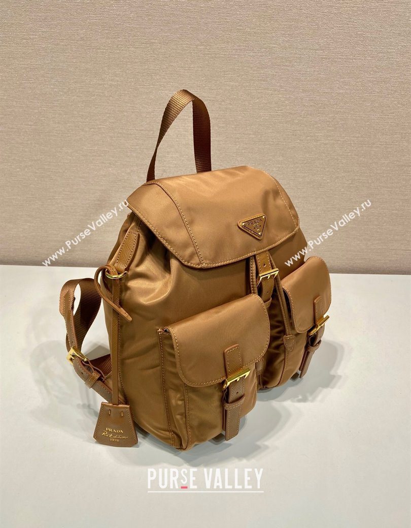Prada Re-Edition 1978 small Re-Nylon backpack bag Brandy Brown 2025 1BZ677 (YZ-250626106)