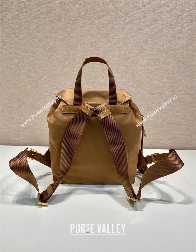 Prada Re-Edition 1978 small Re-Nylon backpack bag Brandy Brown 2025 1BZ677 (YZ-250626106)