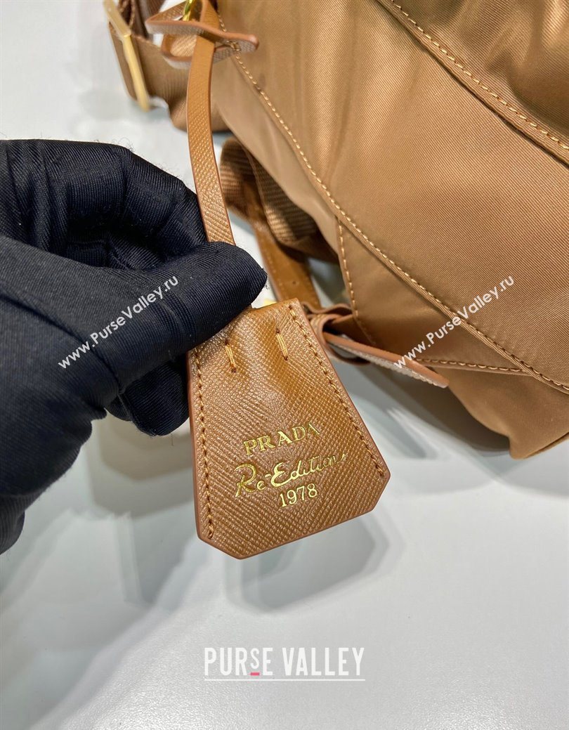 Prada Re-Edition 1978 small Re-Nylon backpack bag Brandy Brown 2025 1BZ677 (YZ-250626106)