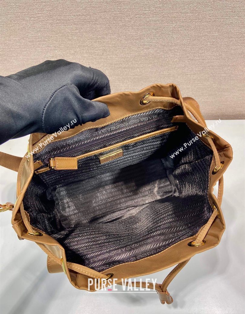 Prada Re-Edition 1978 small Re-Nylon backpack bag Brandy Brown 2025 1BZ677 (YZ-250626106)