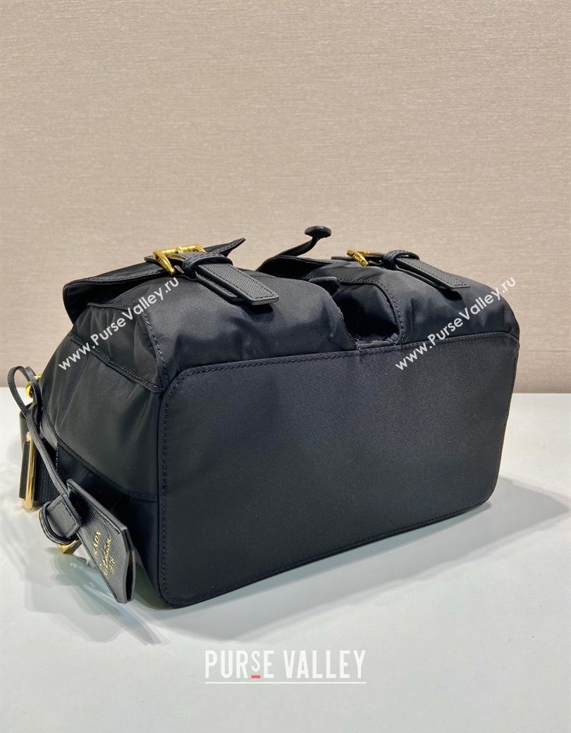 Prada Re-Edition 1978 small Re-Nylon backpack bag Black/Gold 2025 1BZ677 (YZ-250626107)
