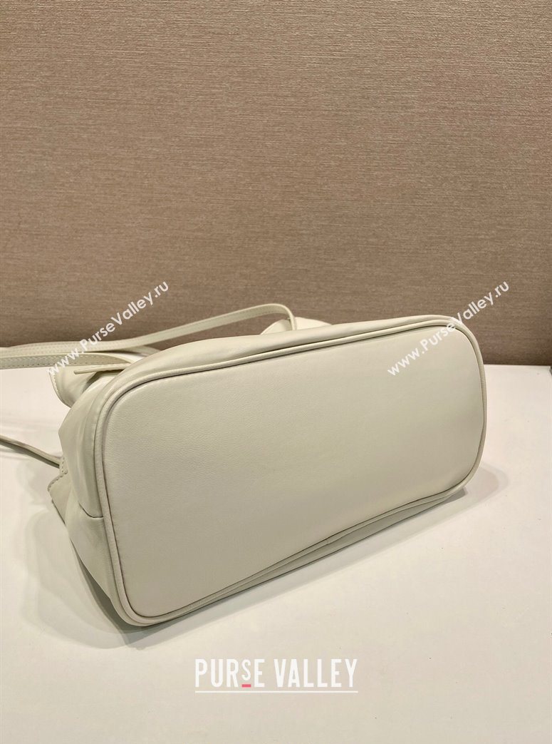 Prada Nappa leather shoulder bag with Buckle White 2025 1BG586 (YZ-250627002)