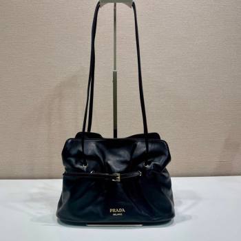 Prada Nappa leather shoulder bag with Buckle Black 2025 1BG586 (YZ-250627003)
