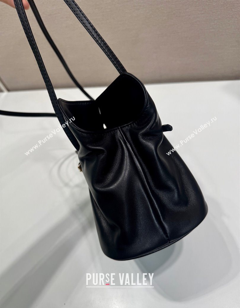 Prada Nappa leather shoulder bag with Buckle Black 2025 1BG586 (YZ-250627003)