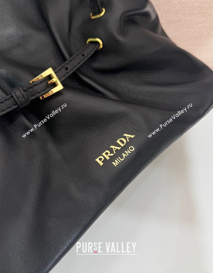 Prada Nappa leather shoulder bag with Buckle Black 2025 1BG586 (YZ-250627003)