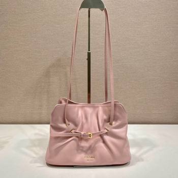 Prada Nappa leather shoulder bag with Buckle Light Pink 2025 1BG586 (YZ-250627004)