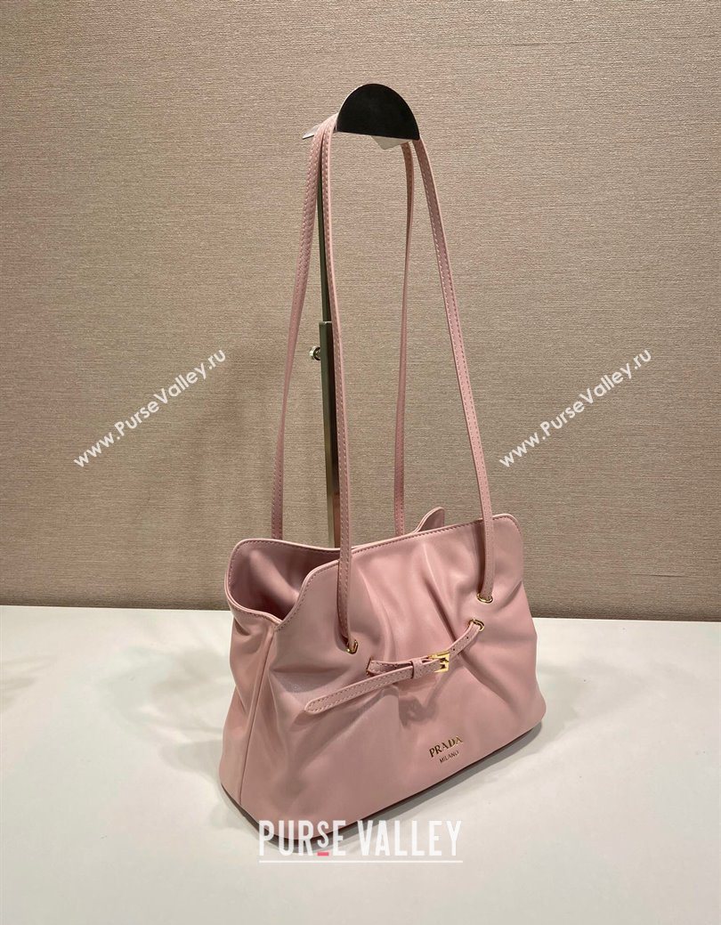 Prada Nappa leather shoulder bag with Buckle Light Pink 2025 1BG586 (YZ-250627004)