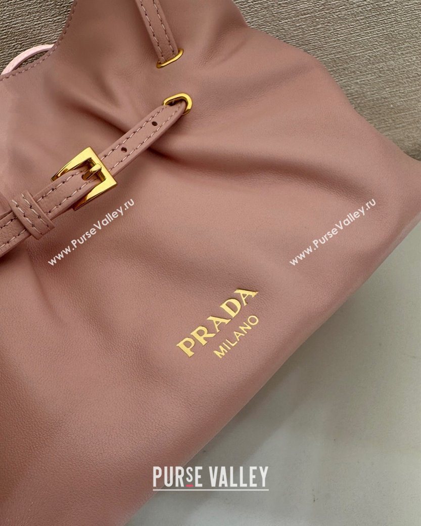Prada Nappa leather shoulder bag with Buckle Light Pink 2025 1BG586 (YZ-250627004)