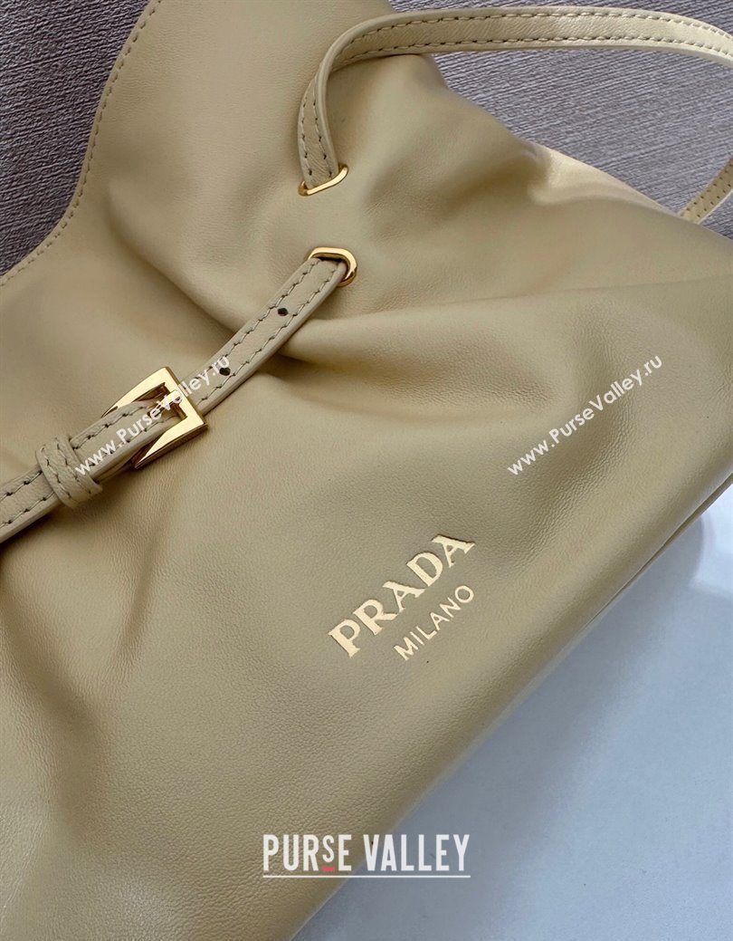Prada Nappa leather shoulder bag with Buckle Yellow 2025 1BG586 (YZ-250627005)