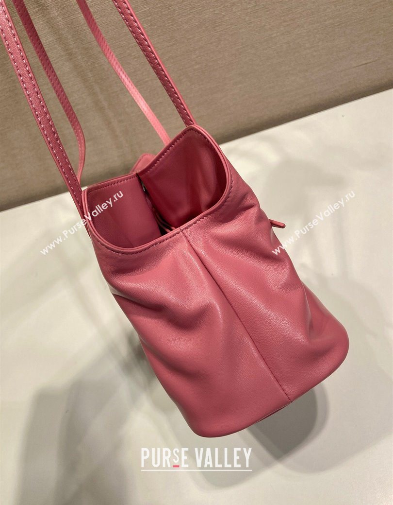 Prada Nappa leather shoulder bag with Buckle Pink2 2025 1BG586 (YZ-250627006)