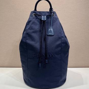 Prada Mens Canvas drawstring duffle bag Baltic Blue 2025 2VY011 (YZ-250627021)