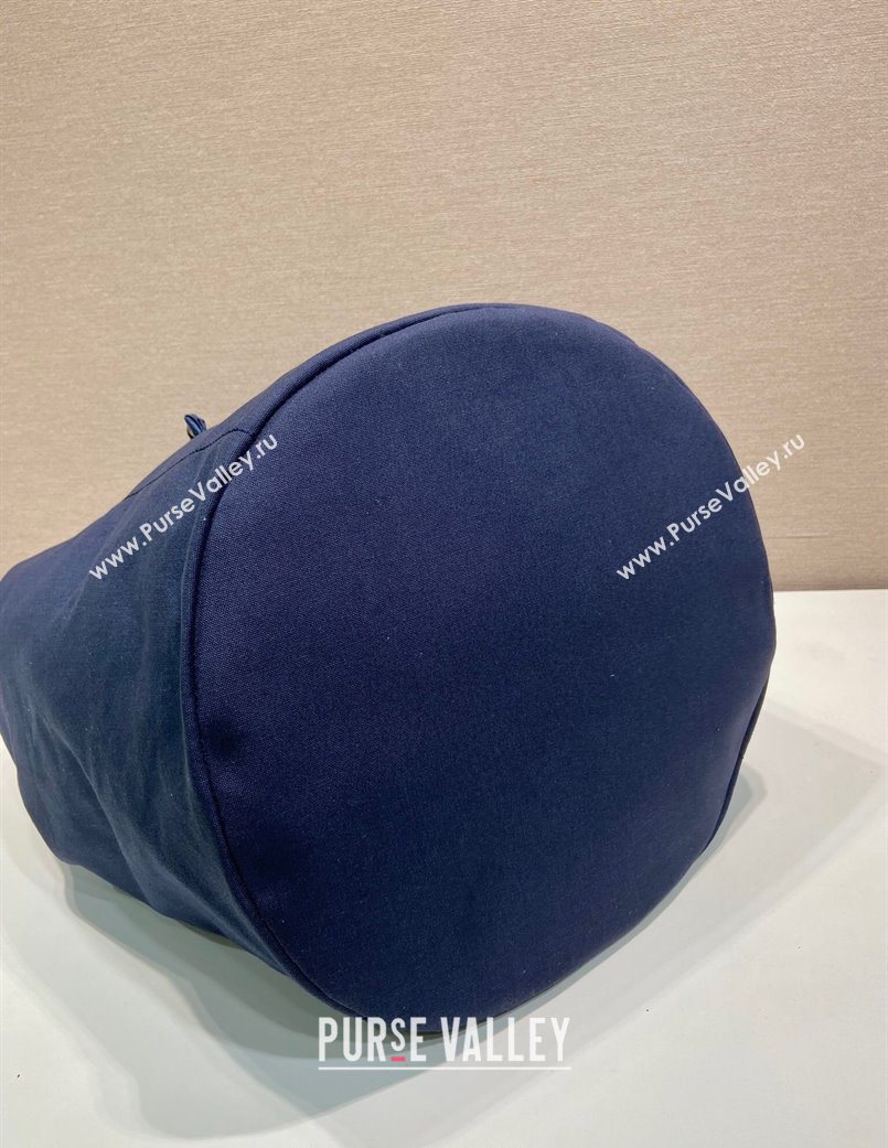 Prada Mens Canvas drawstring duffle bag Baltic Blue 2025 2VY011 (YZ-250627021)