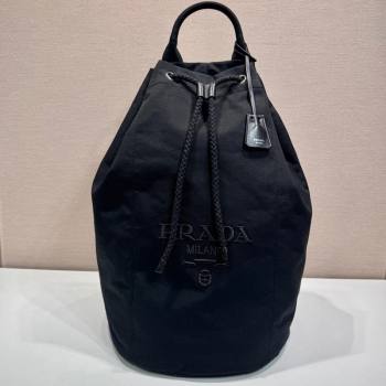 Prada Mens Canvas drawstring duffle bag Black 2025 2VY011 (YZ-250627023)