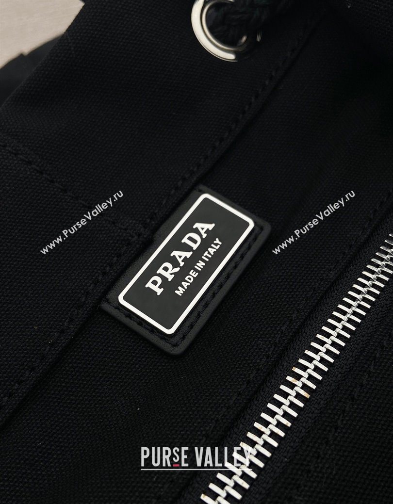 Prada Mens Canvas drawstring duffle bag Black 2025 2VY011 (YZ-250627023)