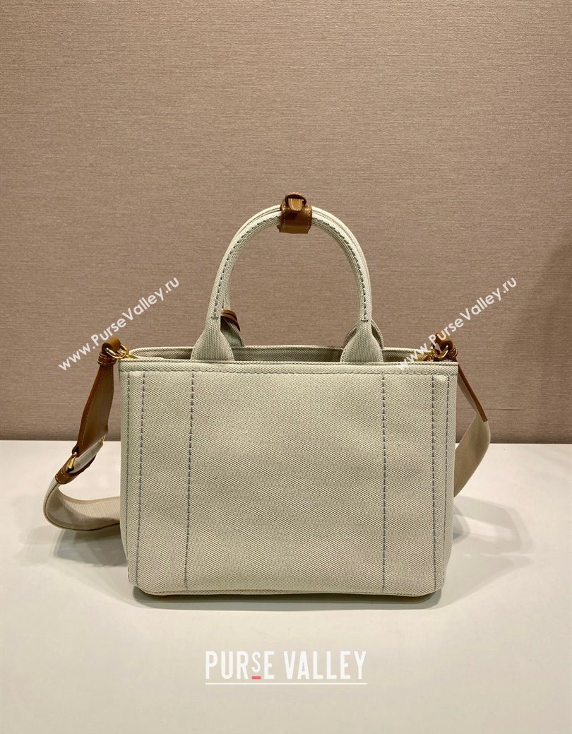 Prada Jardiniere small linen blend handbag White 2025 1BG464 (YZ-250627016)