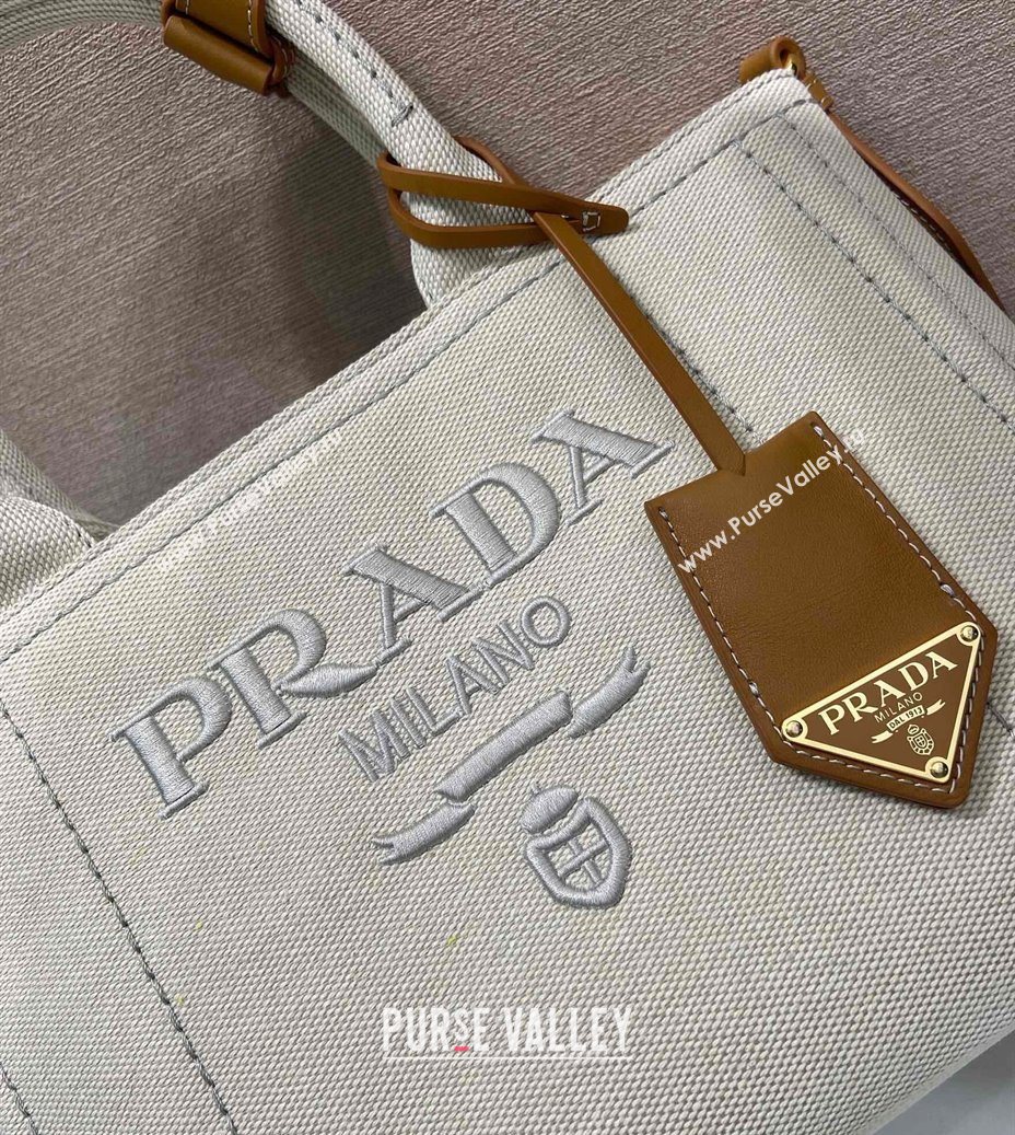 Prada Jardiniere small linen blend handbag White 2025 1BG464 (YZ-250627016)