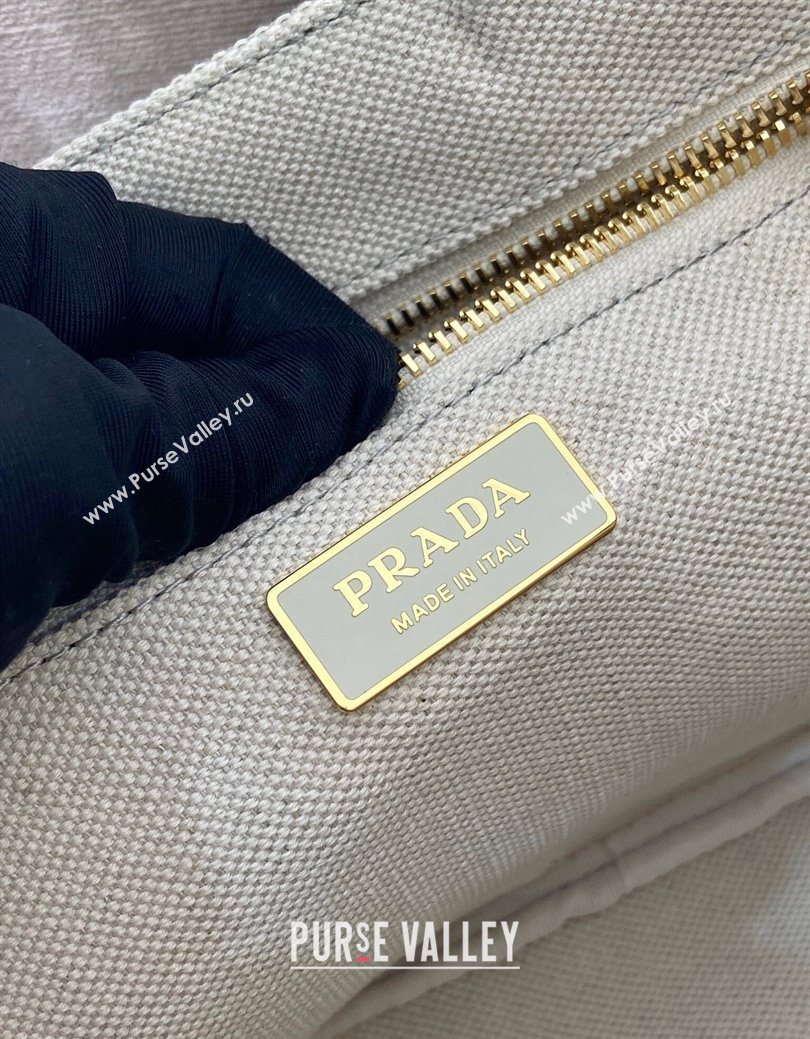 Prada Jardiniere small linen blend handbag White 2025 1BG464 (YZ-250627016)
