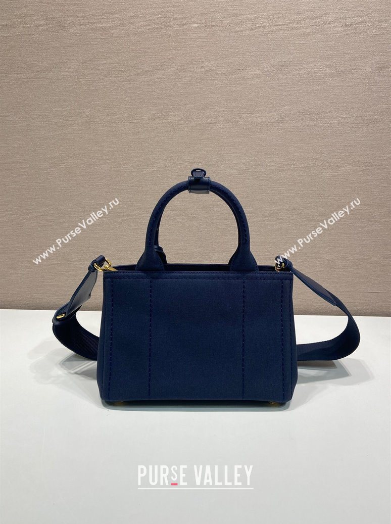 Prada Jardiniere cotton canvas mini handbag Baltic Blue 2025 1BA038 (YZ-250627014)