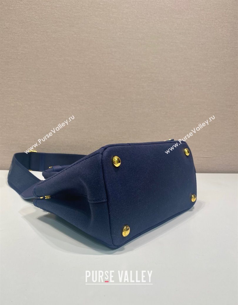 Prada Jardiniere cotton canvas mini handbag Baltic Blue 2025 1BA038 (YZ-250627014)