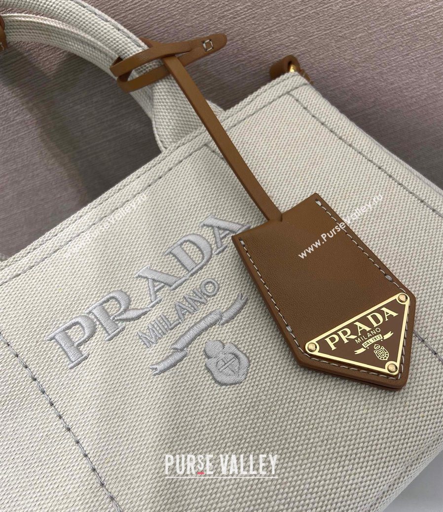 Prada Jardiniere linen blend mini handbag White 2025 1BA038 (YZ-250627015)
