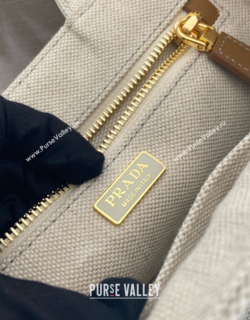 Prada Jardiniere linen blend mini handbag White 2025 1BA038 (YZ-250627015)