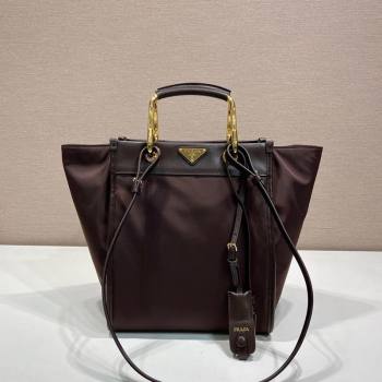 Prada Re-Nylon tote bag 1BG578 Brown 2025 (YZ-250627024)