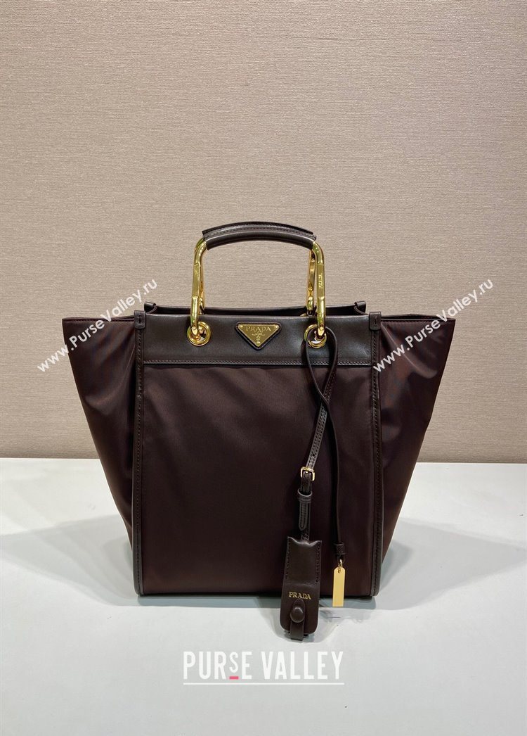Prada Re-Nylon tote bag 1BG578 Brown 2025 (YZ-250627024)