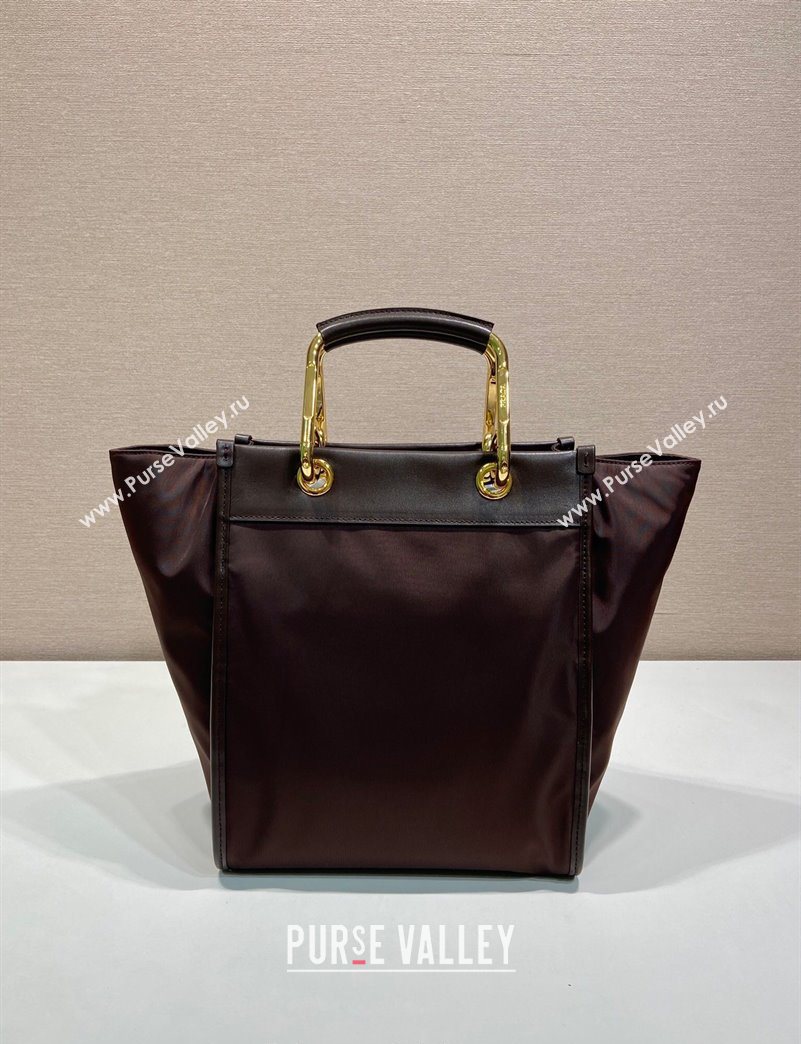 Prada Re-Nylon tote bag 1BG578 Brown 2025 (YZ-250627024)