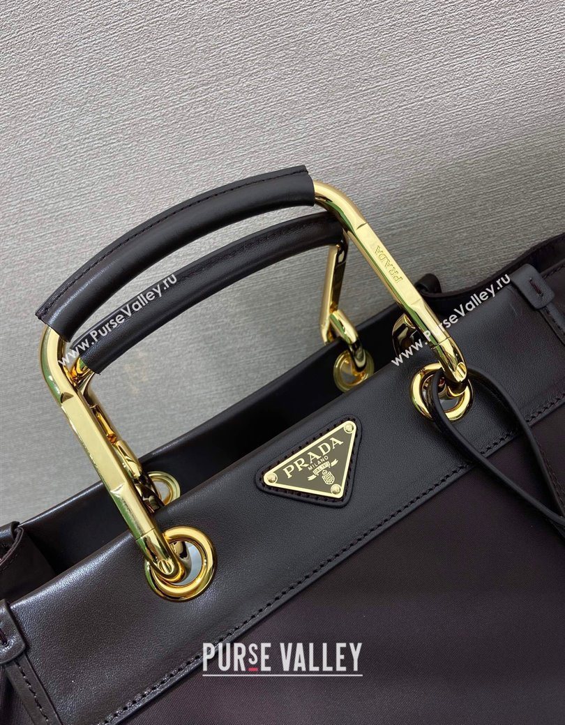 Prada Re-Nylon tote bag 1BG578 Brown 2025 (YZ-250627024)