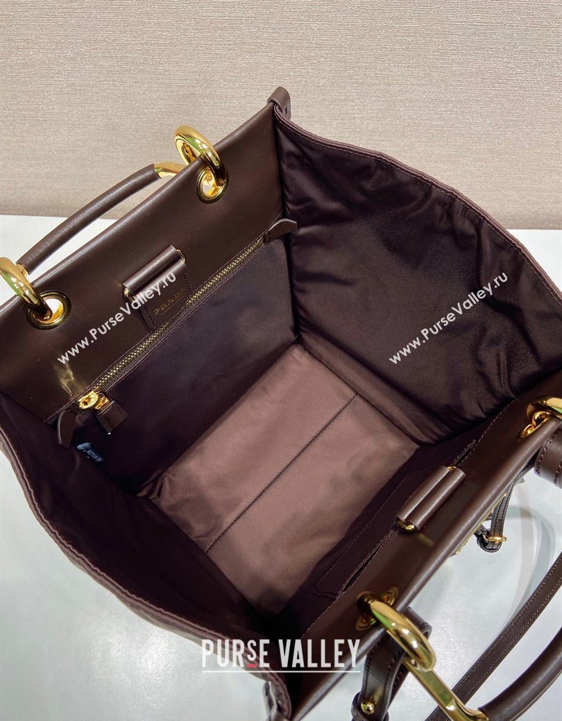 Prada Re-Nylon tote bag 1BG578 Brown 2025 (YZ-250627024)