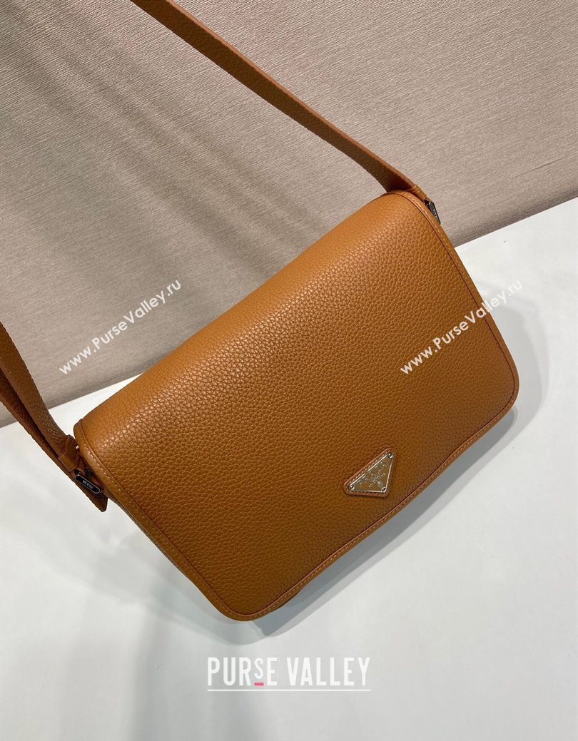 Prada Mens Leather shoulder bag Cognac Brown 2025 2VD075 (YZ-250627027)