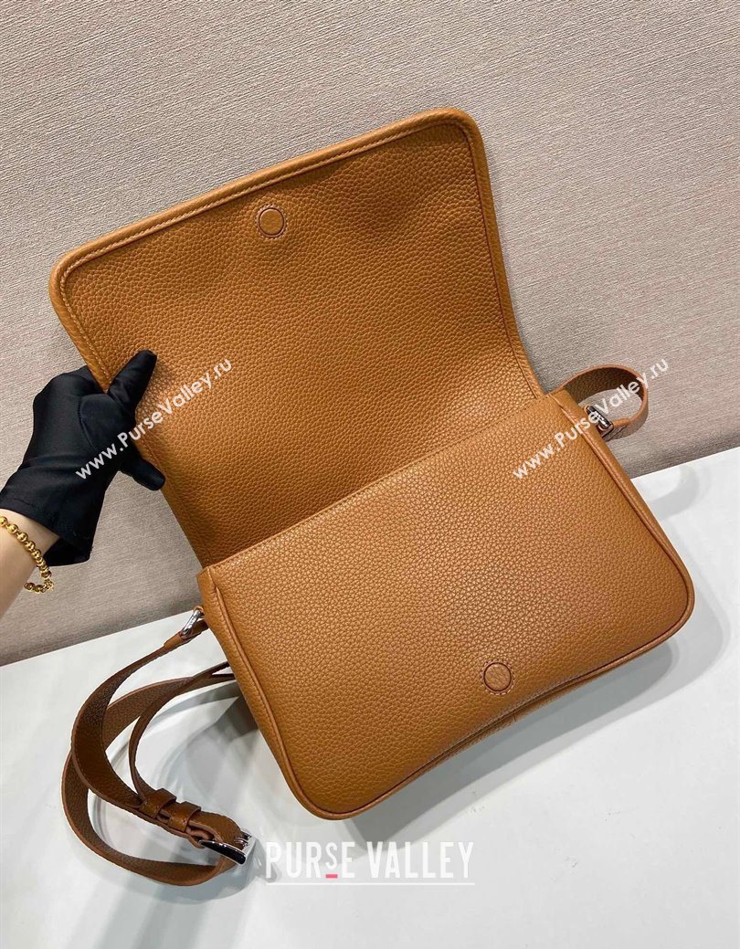 Prada Mens Leather shoulder bag Cognac Brown 2025 2VD075 (YZ-250627027)