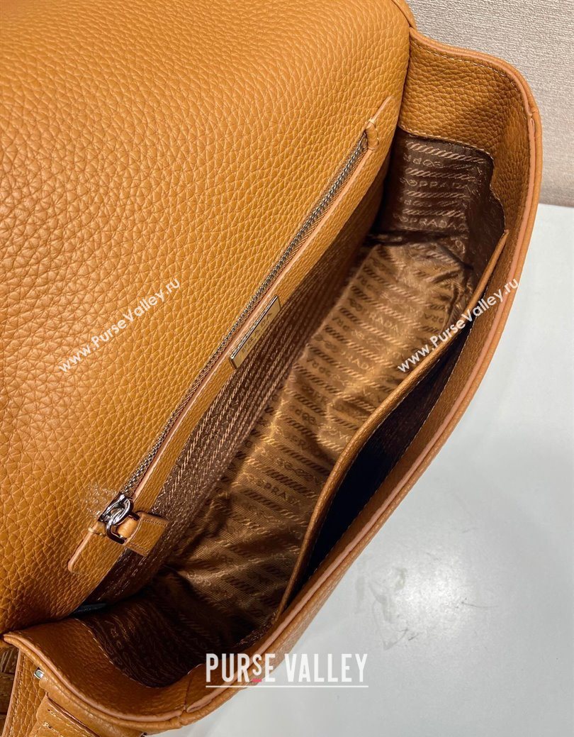 Prada Mens Leather shoulder bag Cognac Brown 2025 2VD075 (YZ-250627027)