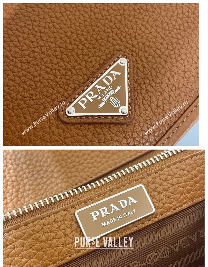 Prada Mens Leather shoulder bag Cognac Brown 2025 2VD075 (YZ-250627027)