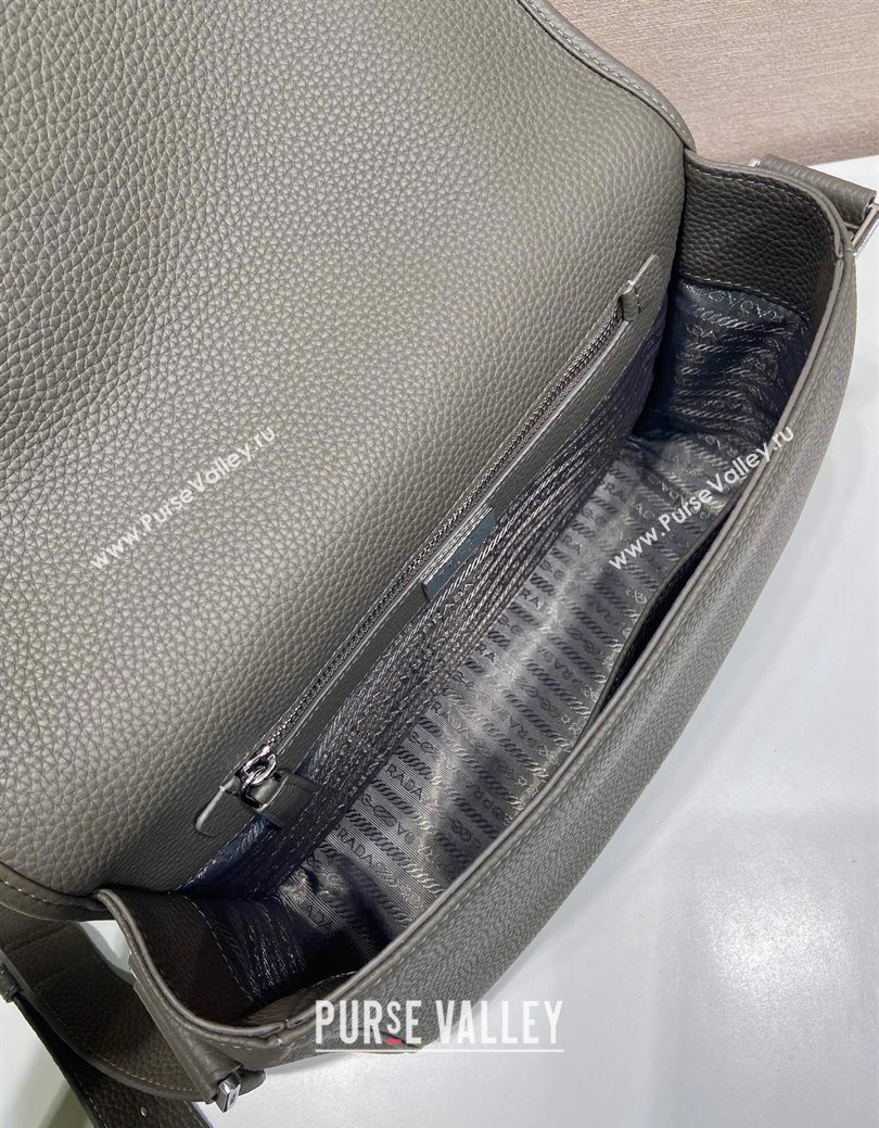 Prada Mens Leather shoulder bag Grey 2025 2VD075 (YZ-250627028)