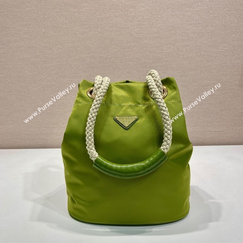 Prada Mariner Re-Nylon small bucket bag Ivy Green 2025 1BE082 (YZ-250627020)