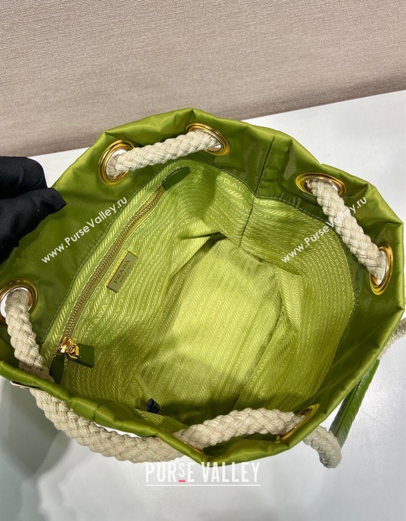 Prada Mariner Re-Nylon small bucket bag Ivy Green 2025 1BE082 (YZ-250627020)