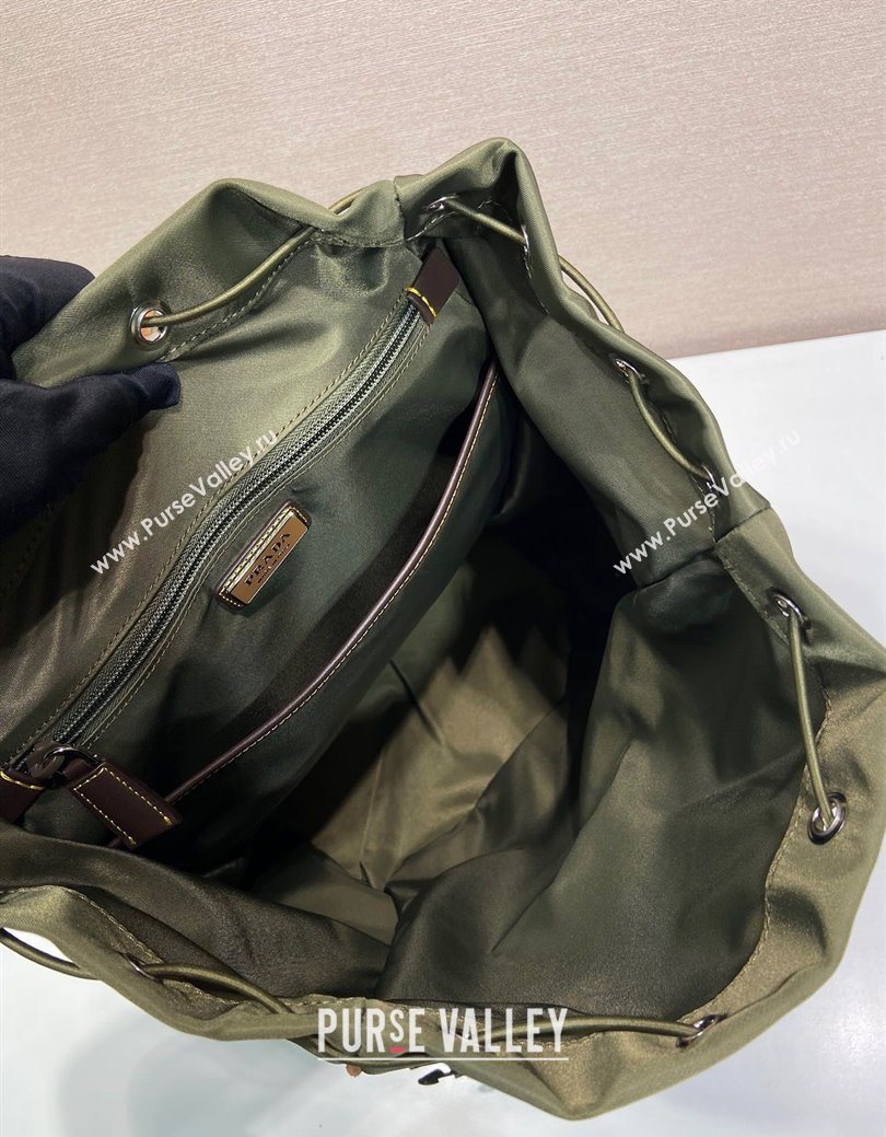 Prada Mens Re-Nylon and Saffiano Leather Backpack 2VZ135 Green 2025 (YZ-250627030)