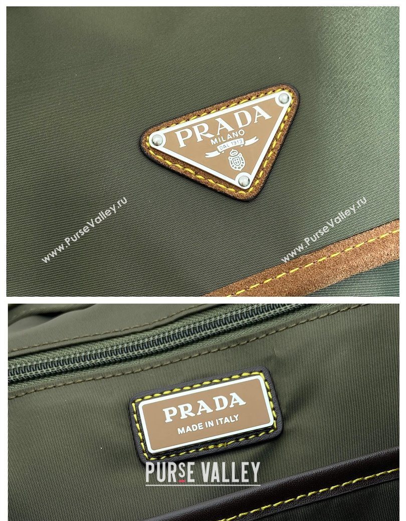 Prada Mens Re-Nylon and Saffiano Leather Backpack 2VZ135 Green 2025 (YZ-250627030)