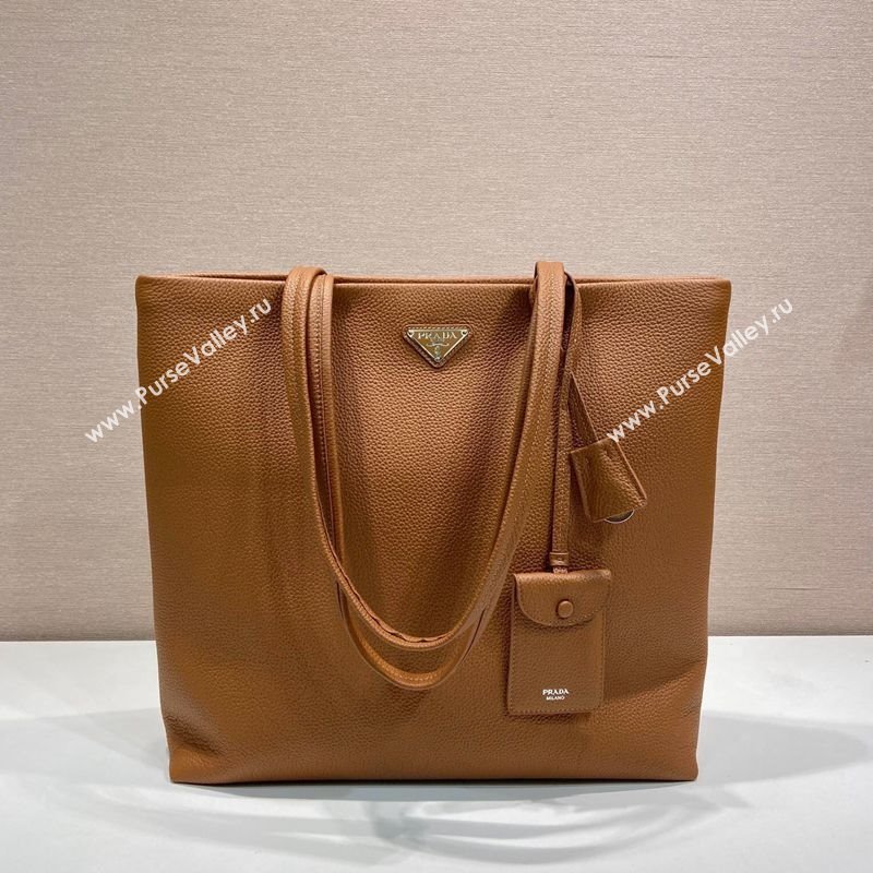Prada Mens Leather tote bag Cognac Brown 2025 2VG130 (YZ-250627034)