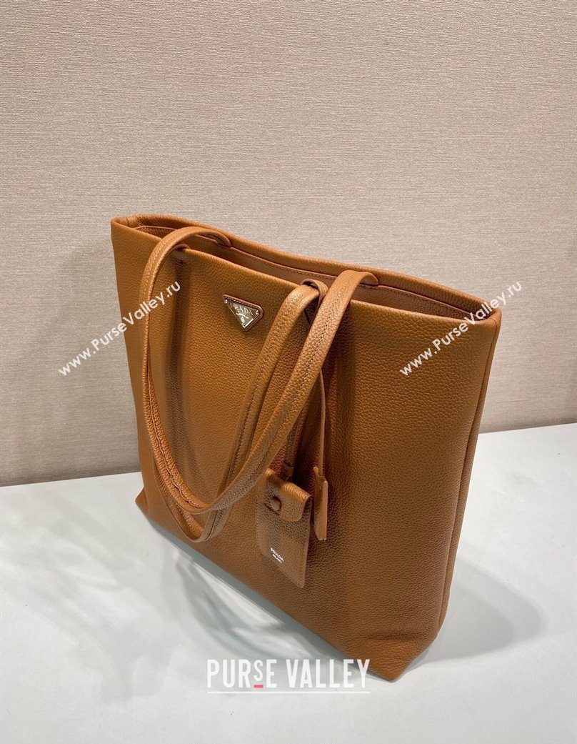 Prada Mens Leather tote bag Cognac Brown 2025 2VG130 (YZ-250627034)