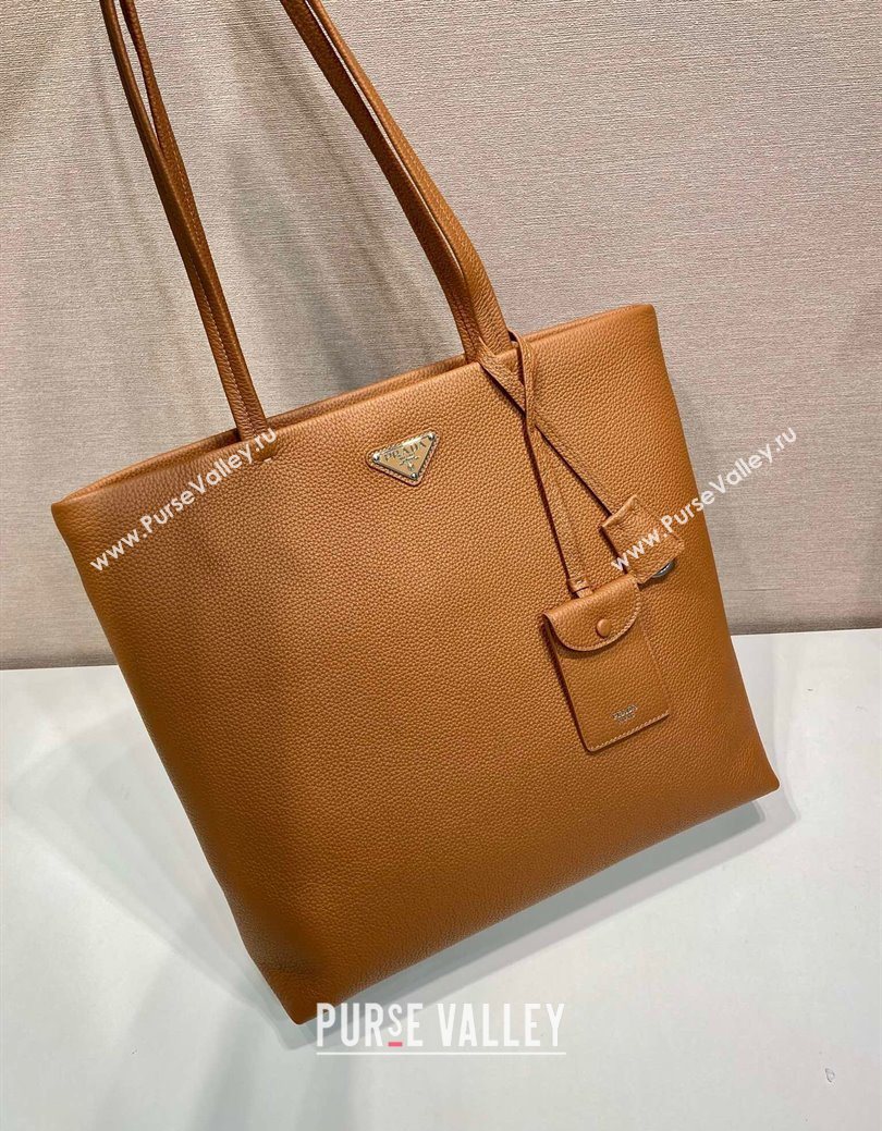 Prada Mens Leather tote bag Cognac Brown 2025 2VG130 (YZ-250627034)