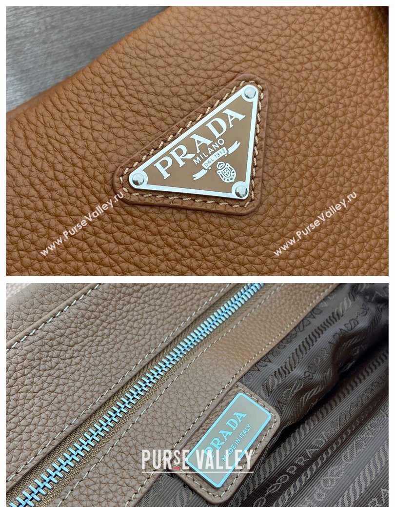 Prada Mens Leather tote bag Cognac Brown 2025 2VG130 (YZ-250627034)